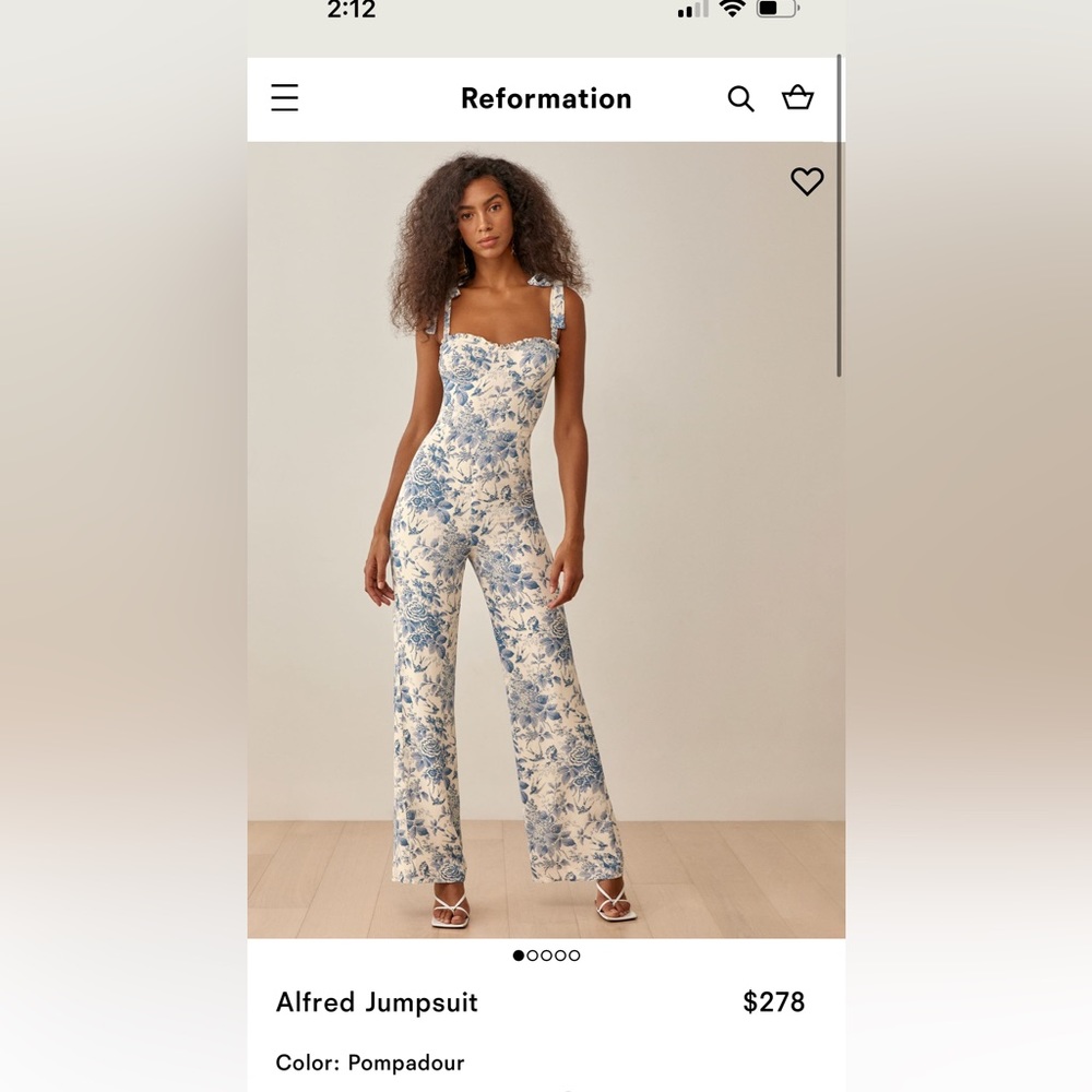 Reformation Alfred Jumpsuit!